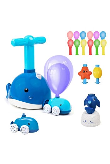 SOLTOY Balloon Pump Toy for Kids SOLTOY® Whale with Cars, Balloons, and Accessories