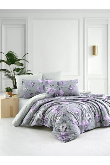 MODALİN Duvet Cover Set Double Size Pp 100% Cotton Percale Printed