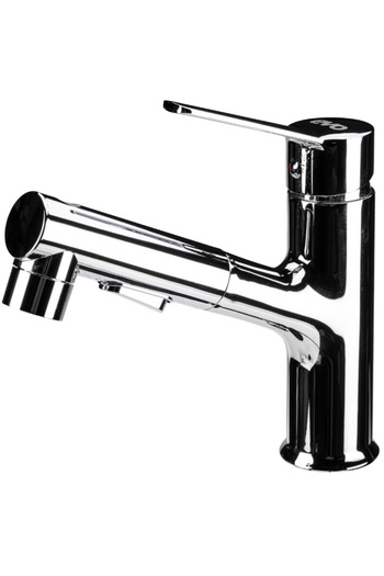 Evotools 3-Function Basin Mixer Polished Chrome - Mixer length 135 mm Lever height 195 mm Useful height 100
