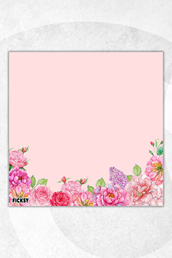 Ficksy Flower Memo Pad - 9*9 cm Size - 50 Sheets - Notepad - Memopad - Note Paper - to Do List - Notebook