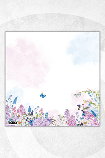 Ficksy Flower Memo Pad - 9*9 cm Size - 50 Sheets - Notepad - Memopad - Note Paper - to Do List - Notebook