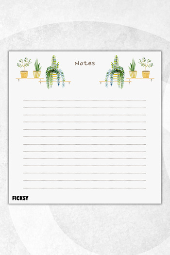 Ficksy Flower Memo Pad - 9*9 cm Size - 50 Sheets - Notepad - Memopad - Note Paper - to Do List - Notebook