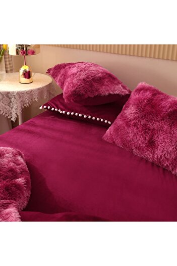 FIONNA.RO Fluffy Bed Linen FLUFFY - Shades of Purple with Tassels