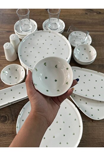 Meri Ev Gereçleri Clover Breakfast Set for 6 People 28 Pieces