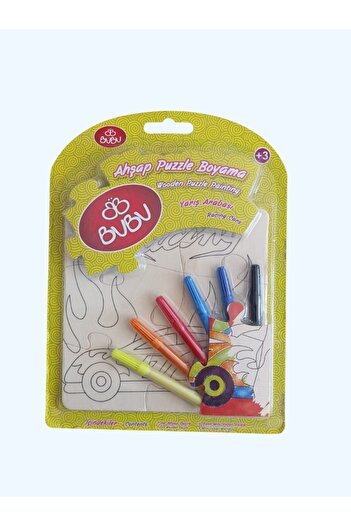 Bubu Wooden Puzzle Painting Set – Natural Material, Colorful Fun