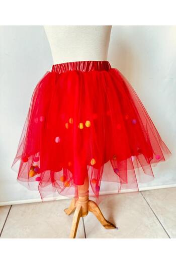 Gala Girls' Tutu Skirt with Pom-Poms Inside