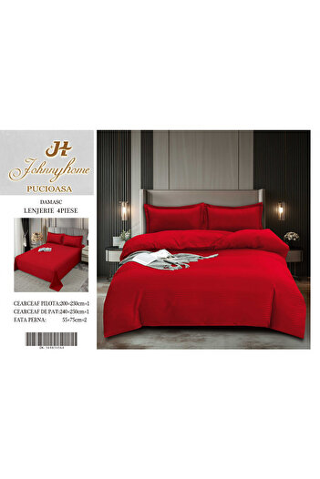 FIONNA.RO Damask Cotton Underwear 4 Pieces - Red