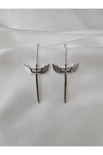 Zivazer Store Women's Steel Tarnish-Resistant Phoenix Sword-Shaped Steel Earrings