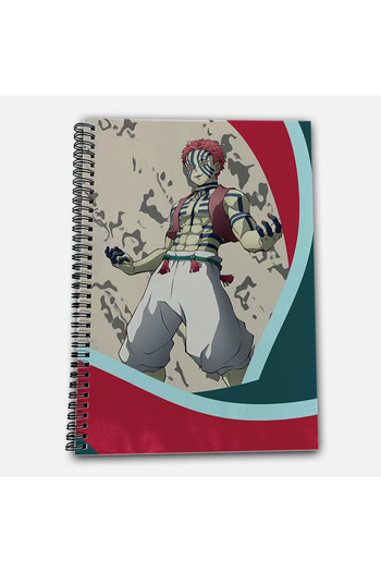 Define Moyas Demon Slayer Akaza Striped A4 School Notebook 72 Sheets Model 3