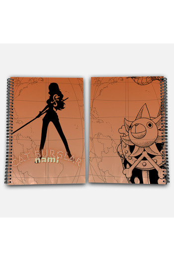 Define Moyas One Piece Nami Checkered A4 School Notebook 72 Sheets Model 2 - Straw Hat Series