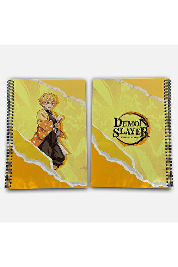 Define Moyas Demon Slayer Zenitsu Striped A4 School Notebook 72 Sheets Model 1