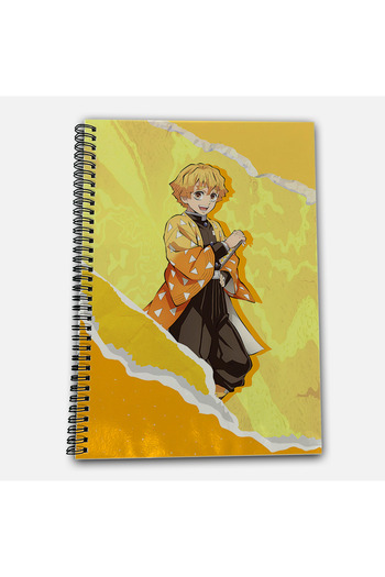Define Moyas Demon Slayer Zenitsu Striped A4 School Notebook 72 Sheets Model 1