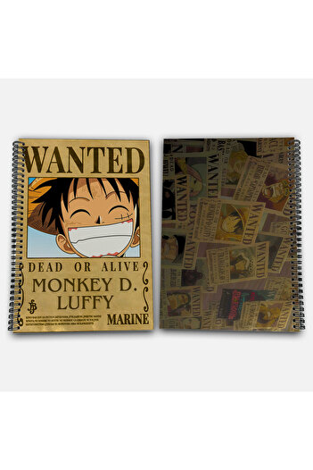 Define Moyas One Piece Luffy Checkered A4 School Notebook 72 Sheets Model 1 - Straw Hat Series