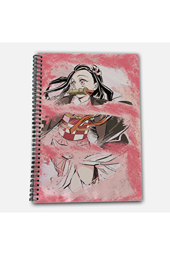 Define Moyas Demon Slayer Nezuko Striped A4 School Notebook 72 Sheets Model 2