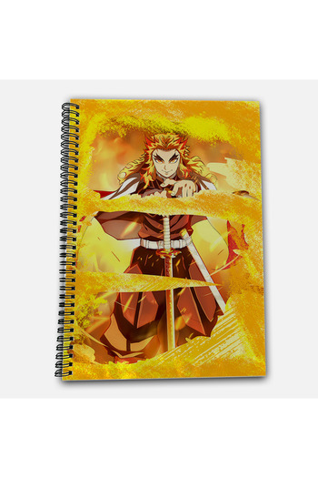 Define Moyas Demon Slayer Rengoku Striped A4 School Notebook 72 Sheets Model 2
