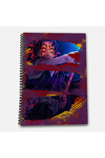 Define Moyas Demon Slayer Kokushibo Checkered A4 School Notebook 72 Sheets Model 2