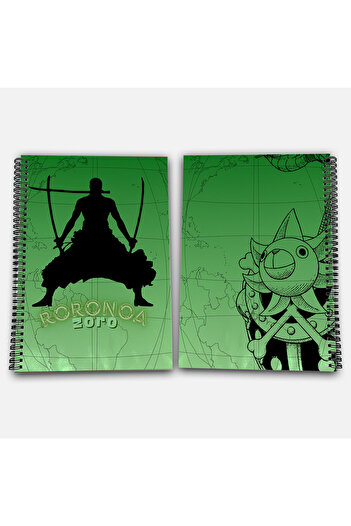 Define Moyas One Piece Zoro Checkered A4 School Notebook 72 Sheets Model 2 - Straw Hat Series