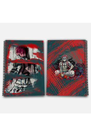 Define Moyas Demon Slayer Akaza Striped A4 School Notebook 72 Sheets Model 2