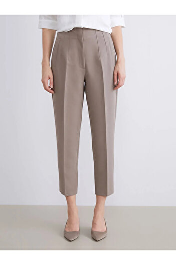 LC Waikiki High Waist Cigarette Women's Pleated Trousers