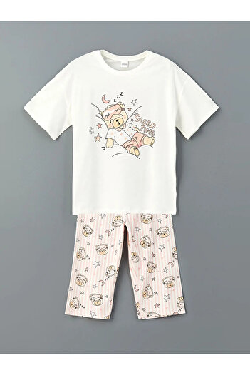 LC Waikiki Crew Neck Girl's Pajama Set