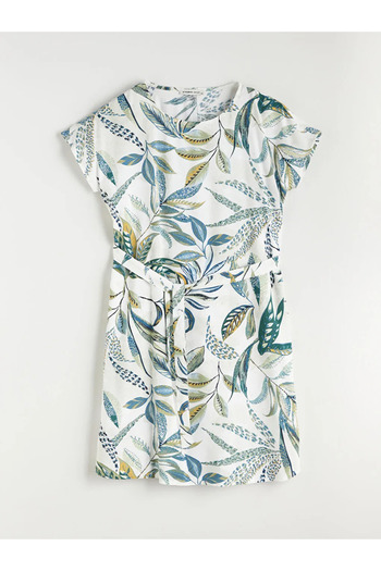 LC Waikiki Crew Neck Floral A-Line Dress