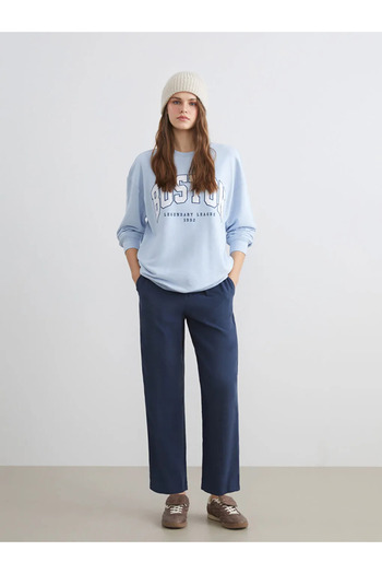 LC Waikiki Modal Blended Women's Trousers with Elastic Waist