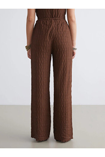 LC Waikiki Elastic Waist Textured Women's Trousers