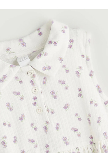 LC Waikiki Crew Neck Floral Girl's Dress
