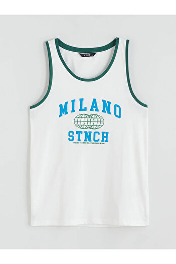 LC Waikiki Crew Neck Printed Men's Sleeveless T-Shirt
