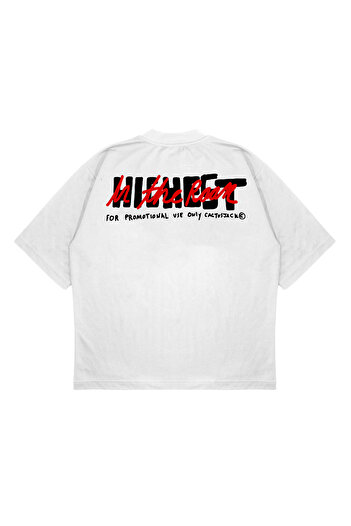 PURE EFFECT Unisex Oversize I PAID TRAVIS Μπλουζάκι με στάμπα με χοντρό ύφασμα με χοντρή εφαρμογή