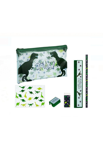 OEM School pencil case, Dinosaur pattern, 6 pieces