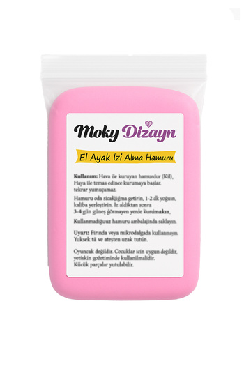 Moky Dizayn Air-Dry Clay, Ultra-Soft and Ultra-Light Dough for Baby Hand and Footprint Casting