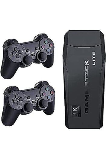 Generic M8 Game Stick 4K Game Console with Two 2.4G Wireless Gamepads Dual Players HDMI Output
