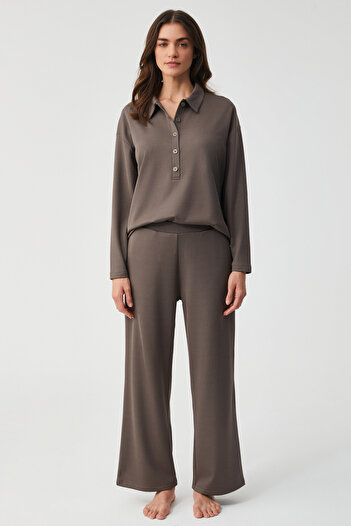 Penyemood Polo Collar Pajama Set