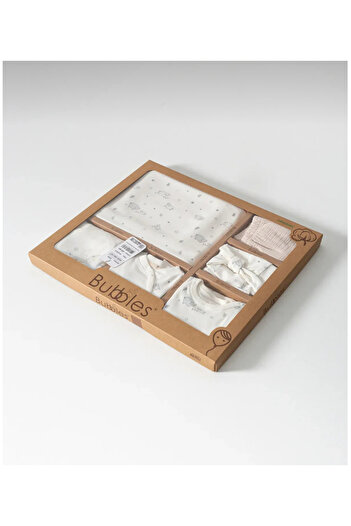 Kidsella 100% Organic Lamb Patterned 10-Piece Boxed Hospital Discharge Set
