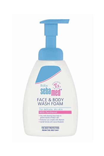 Sebamed Face And Body Wash Foam With Panthenol For Baby Delicate And Dry Skin, 400ml