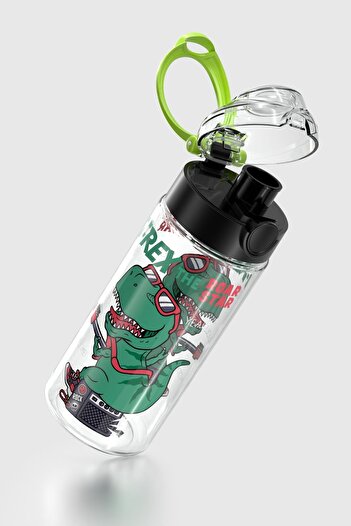 Renga Saga Patterned 500 ml Tritan Children's Water Bottle 912014 Black