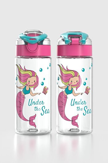 Renga Saga Patterned 500 ml Tritan Children's Water Bottle 912014 Pink