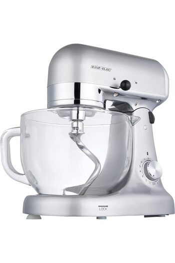 ALSAIF Al Saif Co Elec Stand Mixer with Unique Glass Bowl Size: 5 Liter, Wattage: 1000 Watts, Color: Grey