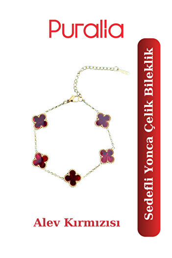 Puralia Pearlescent Flame Red Steel Bracelet