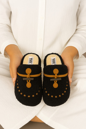 STOCON Women's Home Slippers Plush Slippers Dowry and Bundle Slippers No Sound Thick Sole Stc1155
