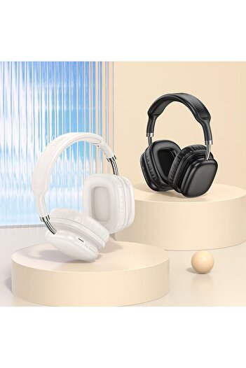 REDz Accessories Căști wireless Hoco W52, Bluetooth 5.4, USB-C/Aux/TF, baterie de 400 mAh, argintii