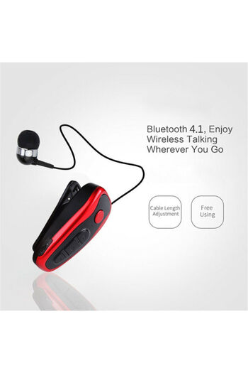 Zen Store Red Wireless Bluetooth Headset Mini Earphone w/ Mic Driving Earpiece Hands-free Call