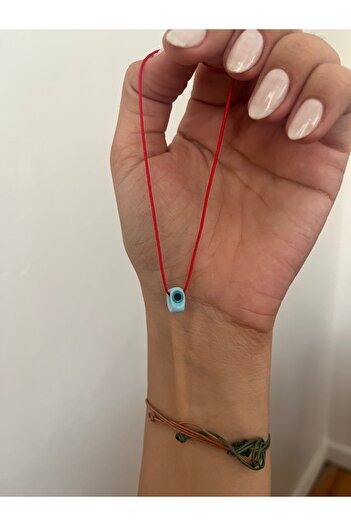 Hoop jewelery Evil Eye Bead Red String Necklace
