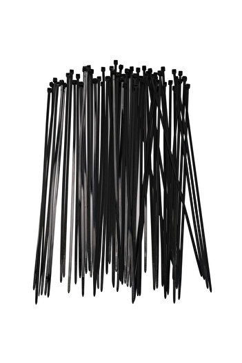 Lawazim Cable Tie - 60 Piece 300mm x 4mm Black Nylon Zip Ties with Self-Locking Strong Hold