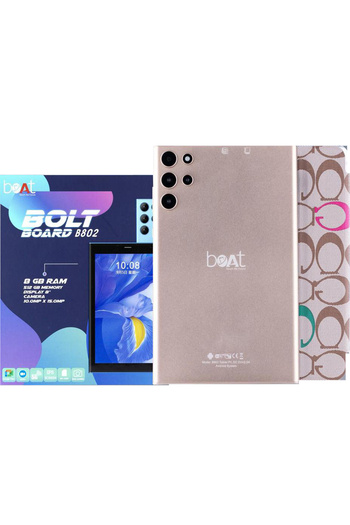 BOAT BOLT BOARD B802 Tablet – 8" IPS Display, 8GB+512GB, Android, Dual Camera, 5G, Stylus, Keyboard