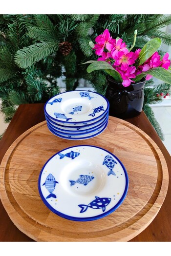 Madame Coco Luxe Poisson Set of 6 Tea Plates - 13X13X2 cm