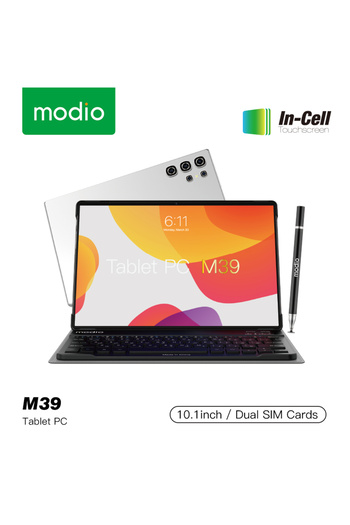 Modio M39 10.1" Android Tablet PC, 12GB RAM 512GB ROM, Dual SIM 4G, WiFi, Bluetooth, Dual Camera
