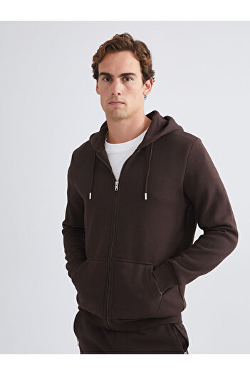 LC Waikiki Create Your Style from Uzg Store |   Hooded Long Sleeve Men's Zippered Sweatshirt