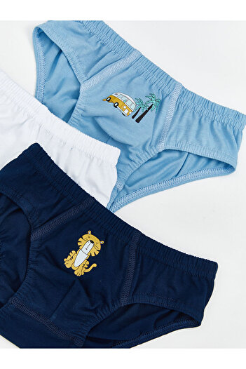 LC Waikiki Create Your Style from Uzg Store |   Elastic Waist Printed Boy's Underwear 3-Piece